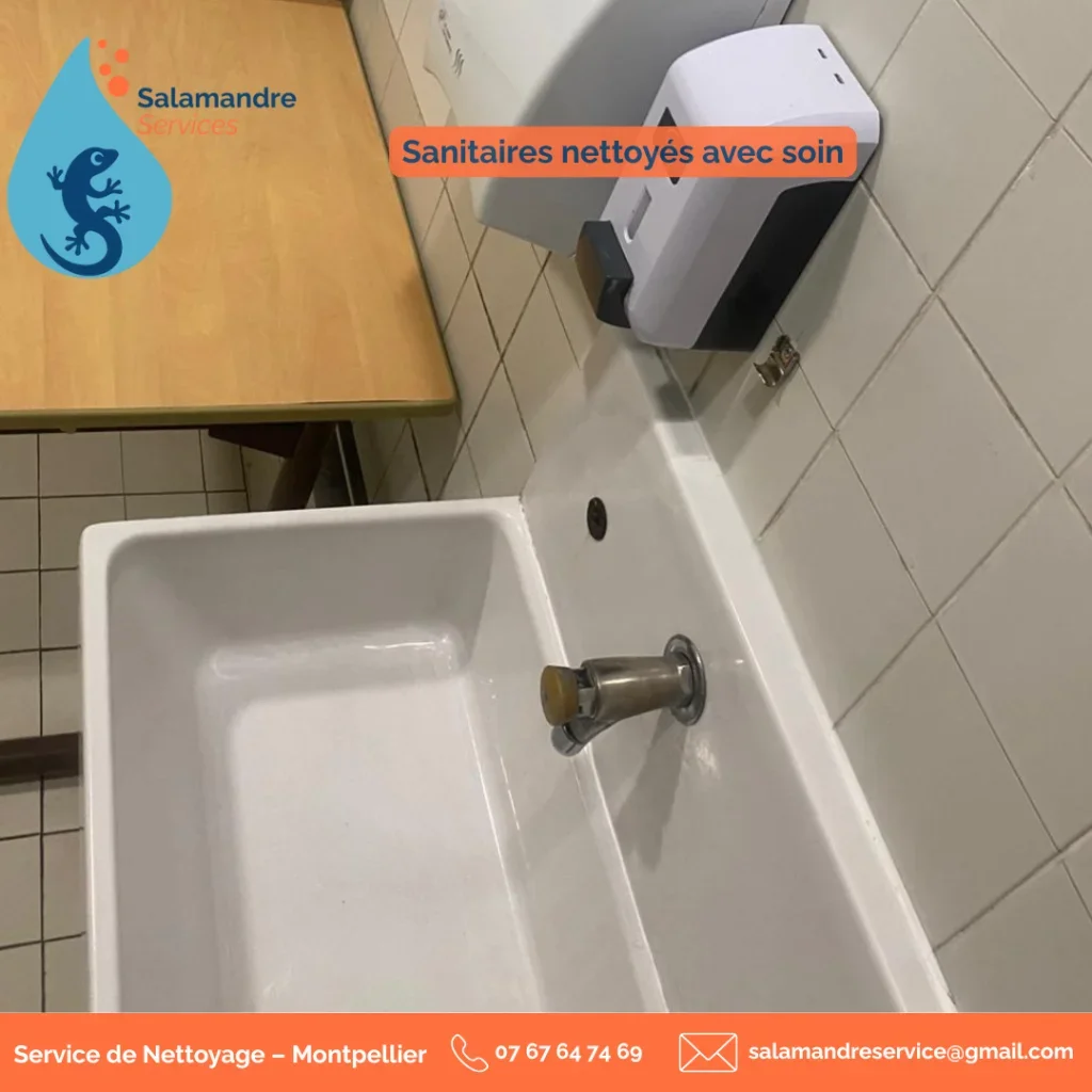 Nous intervenons pour garantir des sanitaires propres, sains et parfaitement entretenus, avec une attention particulière portée aux détails.✔️ Vasques et robinetterie✔️ Surfaces et joints✔️ Nettoyage minutieux et rigoureux📍 Montpellier et alentoursBesoin d’un devis ?👉 Remplissez notre formulaire :https://get.formulaire.info/form?p=6mRDr2zYOu contactez-nous directement :📞 07 67 64 74 69📧 salamandreservices@gmail.com#NettoyageProfessionnel #SanitairesPropres #MenageProfessionnel #ServiceDeNettoyage #Montpellier #Hygiene #Proprete #NettoyageLocal