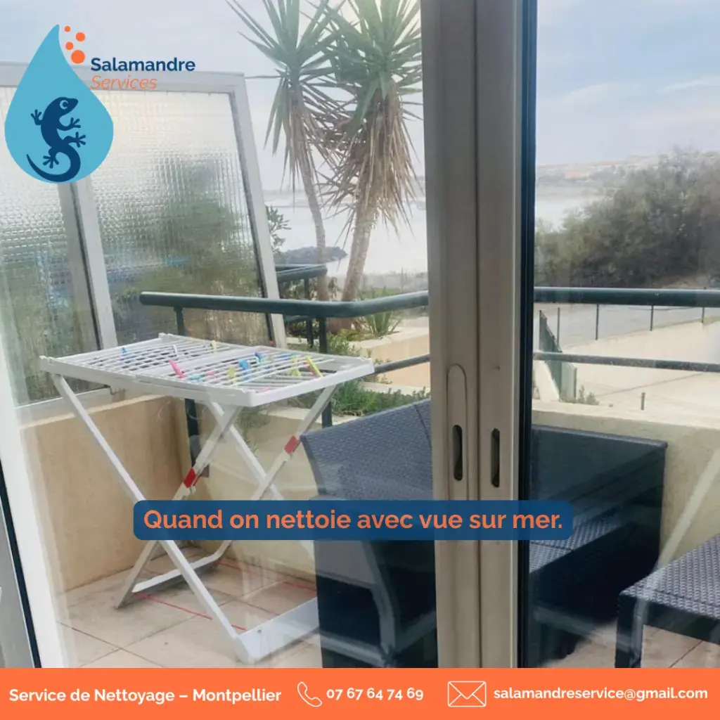 Même avec vue sur mer, le sérieux reste le même&nbsp;Que l’intervention se fasse dans un cadre exceptionnel ou plus classique,nous apportons la même rigueur, la même attention aux détails et le même professionnalisme.✔️ Nettoyage soigné✔️ Espaces propres et accueillants✔️ Intervention sérieuse, sans compromis📍 Montpellier et alentoursBesoin d’un devis ?👉 https://get.formulaire.info/form?p=6mRDr2zY📞 07 67 64 74 69📧 salamandreservices@gmail.com#NettoyageProfessionnel #ServiceDeNettoyage #Montpellier #Proprete #MenageSoigne #VueMer #TravailSerieux #SalamandreServices