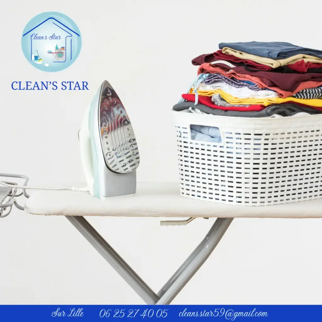 Le repassage fait aussi partie de nos prestations 👕✨Chez CLEAN’S STAR, nous vous accompagnons également pour le repassage, dans le cadre d’interventions ponctuelles ou régulières.Un linge soigné, plié avec attention, pour vous faire gagner du temps et vous simplifier le quotidien.📍 Lille et ses alentoursDemandez votre devis via notre formulaire : https://get.formulaire.info/form?p=L4hy9jbGOu contactez-nous : 📞 06 25 27 40 05📧 cleans.star59@gmail.com#CleansStar #Repassage #ServiceDeRepassage #AideAuQuotidien #EntrepriseLocale #Lille #Propreté