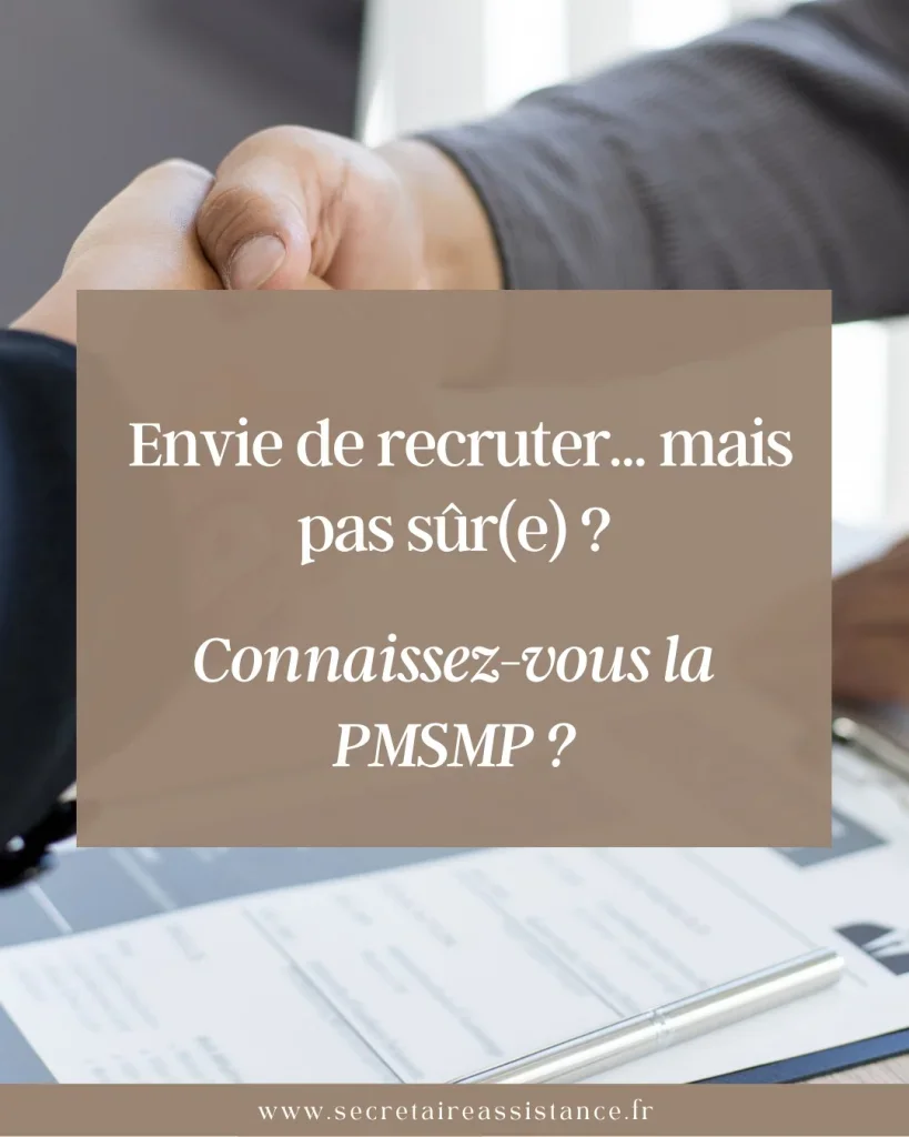 👉 Recruter son premier salarié est une étape importante pour une entreprise. l’organisation, le poste ou sa capacité à encadrer quelqu’un.La PMSMP (Période de Mise en Situation en Milieu Professionnel) proposée par France Travail permet justement d’accueillir une personne en immersion professionnelle, sans contrat de travail ni charges salariales.Un outil intéressant pour les petites structures et les micro-entrepreneurs.👉 Découvrez le carrousel complet et toutes les explications sur mon site.https://www.secretaireassistance.fr/actualites/Je suis Delphine de Secrétaire Assistance, Facilitatrice Administrative !