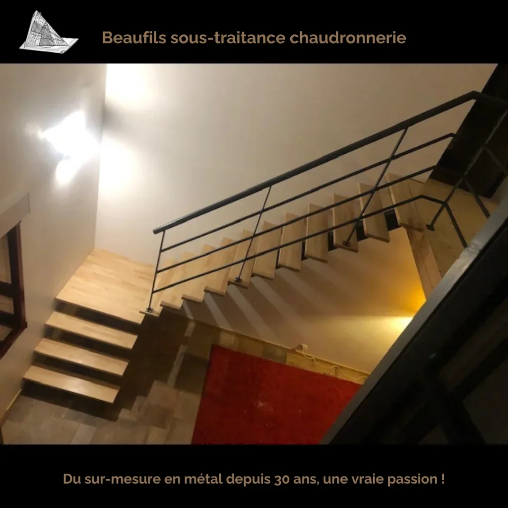 Réalisation sur mesure.Fabrication et installation d’un escalier avec garde-corps métallique, conçu pour s’adapter parfaitement à l’espace et aux besoins du client.Un ensemble à la fois solide, fonctionnel et esthétique.N’hésitez pas à nous contacter pour échanger sur votre besoin📱 06 85 28 14 97📧 yb.bstc@outlook.fr🏚 Artisan basé en Eure-et-Loir🚚 Livraison possible partout en France#Chaudronnerie #SurMesure #Escalier #GardeCorps #Metal #SavoirFaire