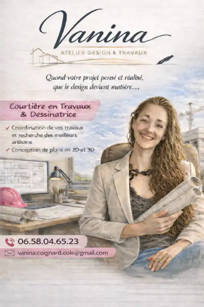 Vanina – Atelier design et travaux accompagne les particuliers dans leurs projets de rénovation, d’extension et de construction dans le secteur de Saint-Maximin-la-Sainte-Baume et ses alentours.

Je réalise les plans de maison, les dossiers de permis de construire et de déclaration préalable, ainsi que le suivi et la coordination des travaux avec des artisans locaux.

J’aide également mes clients à finaliser leurs projets avec des conseils en aménagement intérieur et décoration afin de créer des espaces cohérents, fonctionnels et harmonieux, du plan jusqu’à la réalisation finale.