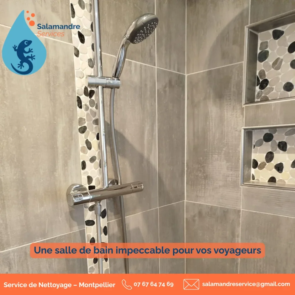 La salle de bain est l'une des pièces les plus observées par les voyageurs.Nous assurons la remise en état de votre logement entre deux séjours afin d'offrir à vos occupants un espace propre, accueillant et prêt à les recevoir dès leur arrivée.📍 Montpellier et ses alentoursBesoin d’un devis ? 👉 Remplissez notre formulaire : https://get.formulaire.info/form?p=6mRDr2zYOu contactez-nous directement : 📞 07 67 64 74 69 📧 salamandreservices@gmail.com#LocationCourteDuree #AirbnbMontpellier #Montpellier #NettoyageProfessionnel #RemiseEnEtat #Conciergerie #SalamandreServices #LocationSaisonniere