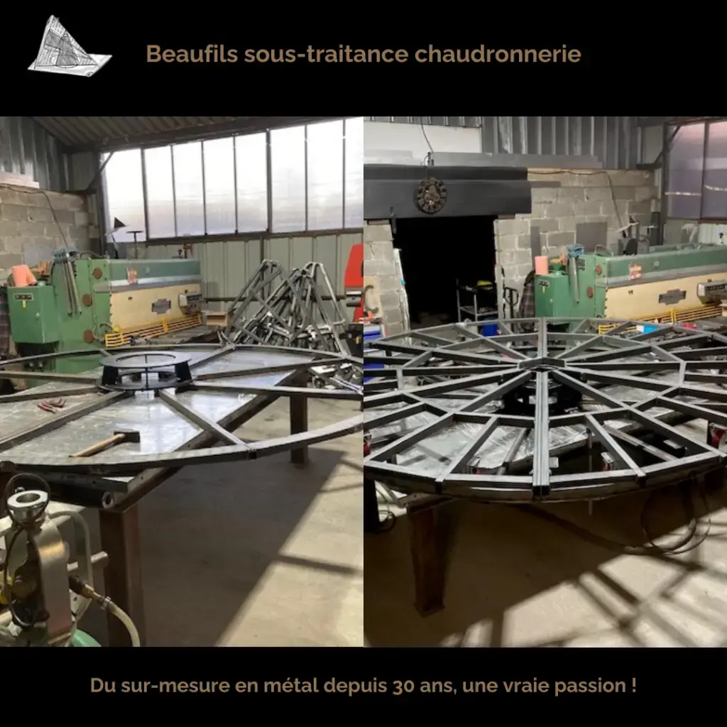 Fabrication d'une tournette métallique sur mesure réalisée dans notre atelier.Chaque projet est conçu selon les besoins du client, avec une attention particulière portée à la robustesse, à la précision d'assemblage et à la qualité des finitions.N’hésitez pas à nous contacter pour échanger sur votre besoin📱 06 85 28 14 97📧 yb.bstc@outlook.fr🏚 Artisan basé en Eure-et-Loir🚚 Livraison possible partout en France#chaudronnerie #fabricationmetal #soudure #metalsurmesure #bstc