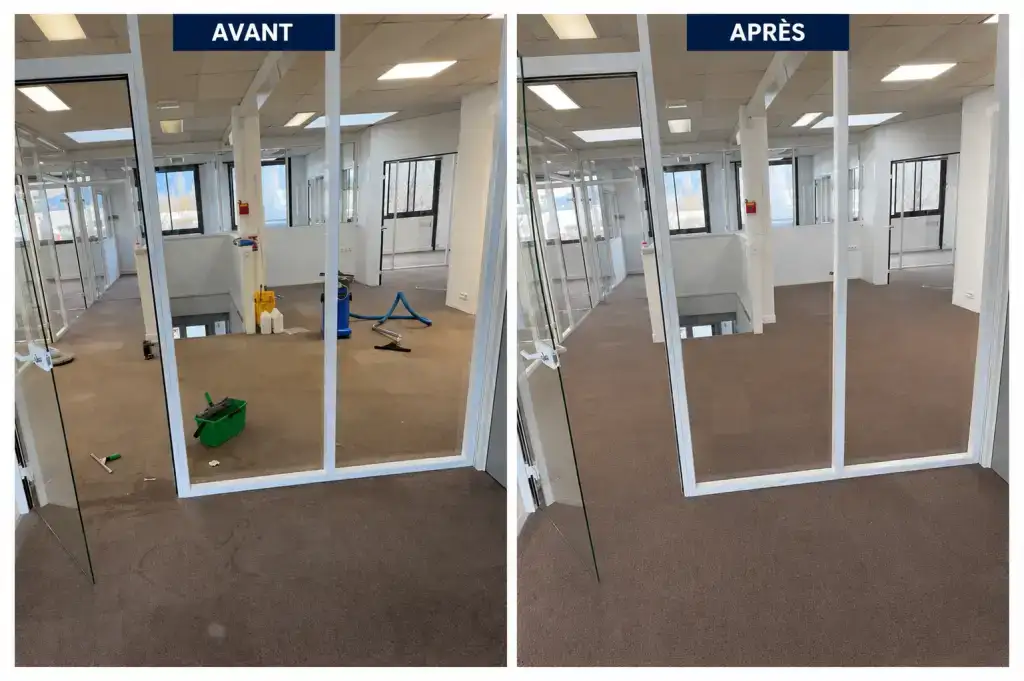 DS PRO CLEAN accompagne les professionnels dans leurs besoins de nettoyage. Nous sommes spécialisés dans le nettoyage de fin de chantier et proposons également l’entretien de bureaux, copropriétés, immeubles, commerces et locaux professionnels. Nos prestations incluent la remise en état après travaux, le nettoyage après déménagement, l’entretien des parties communes, le lavage des vitres et les interventions ponctuelles ou régulières. Nous intervenons dans toute l’Île-de-France avec sérieux, réactivité et professionnalisme.