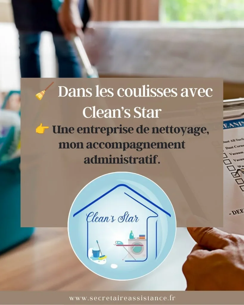 Aujourd’hui, je vous parle de ma collaboration avec Touatia, créatrice et dirigeante de Clean's Star.Notre histoire a commencé en septembre 2023, lorsque je l’ai accompagnée dans la création de sa micro-entreprise.Depuis, mon rôle a évolué avec son entreprise.Aujourd’hui, je l’accompagne au quotidien dans de nombreuses tâches qui lui permettent de se concentrer sur son activité.C'est aussi ça, mon métier : être aux côtés de mes clients dans la durée, les aider à organiser leur activité, leur faire gagner du temps et savoir vers qui les orienter lorsque leur entreprise grandit.Au fil des années, j'ai le plaisir d'accompagner de nombreux entrepreneurs du secteur du nettoyage, notamment dès la création de leur entreprise. C'est devenu un secteur que je connais particulièrement bien et pour lequel j'ai développé une véritable expertise dans l'accompagnement administratif.✨ Merci à Touatia pour sa confiance depuis 2023. Clean’s Star met son savoir-faire à votre service pour des prestations de nettoyage adaptées à vos besoins à Lille et ses alentours :🧹 Nettoyage de bureaux🏠 Nettoyage chez les particuliers✨ Remise en étatContact : 📞 06 25 27 40 05 / 📧 cleans.star59@gmail.comEt vous, vous êtes entrepreneur dans le nettoyage et vous avez parfois l'impression de passer plus de temps dans l'administratif que dans votre métier ?📩 N'hésitez pas à me contacter, nous pouvons en discuter.Je suis Delphine de Secrétaire Assistance📞06 86 20 38 62📧 secretaireassistance@outlook.fr💻 https://www.secretaireassistance.fr#SecrétaireIndépendante #Entrepreneurs #créationdentreprise #nettoyage #SecrétaireAssistance 