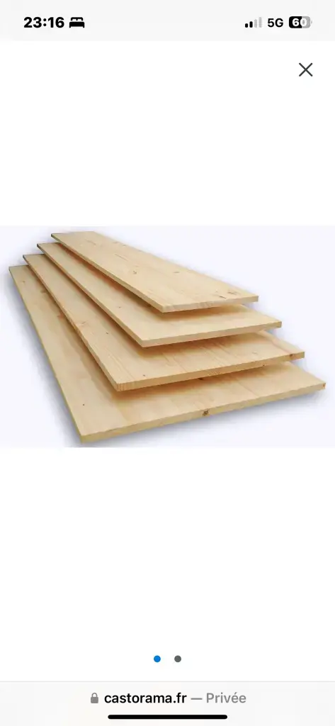 Lot de tablette en pin massif